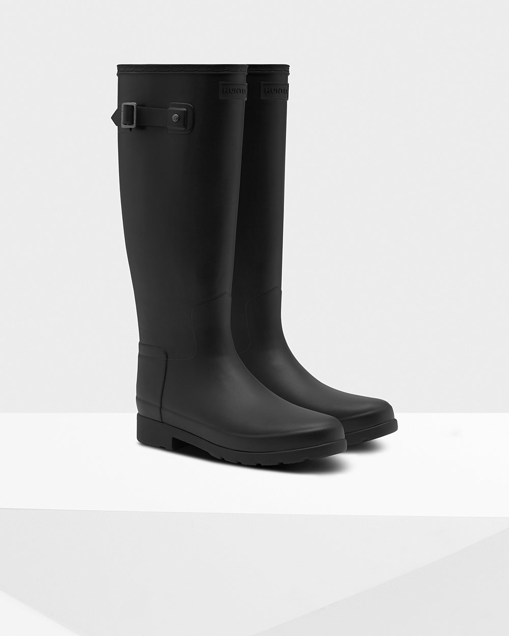 Bottes Hautes de Pluie Hunter Original Refined Femme Noir ZNIQTCR-49